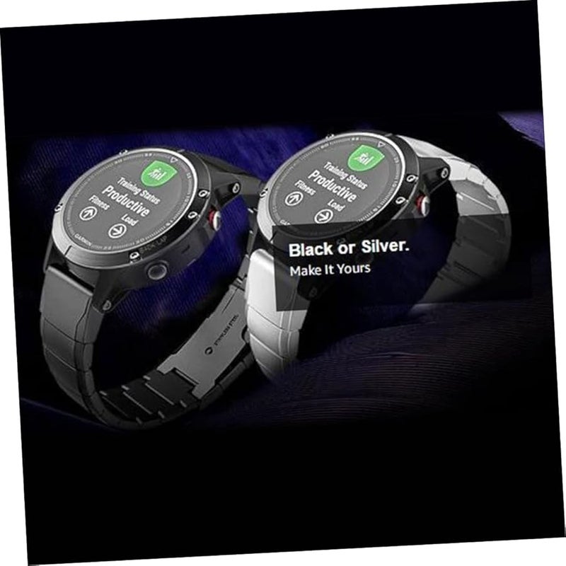 Balacoo Forerunner Watch Band Replacement Stainless Steel Strap Black - Image 2